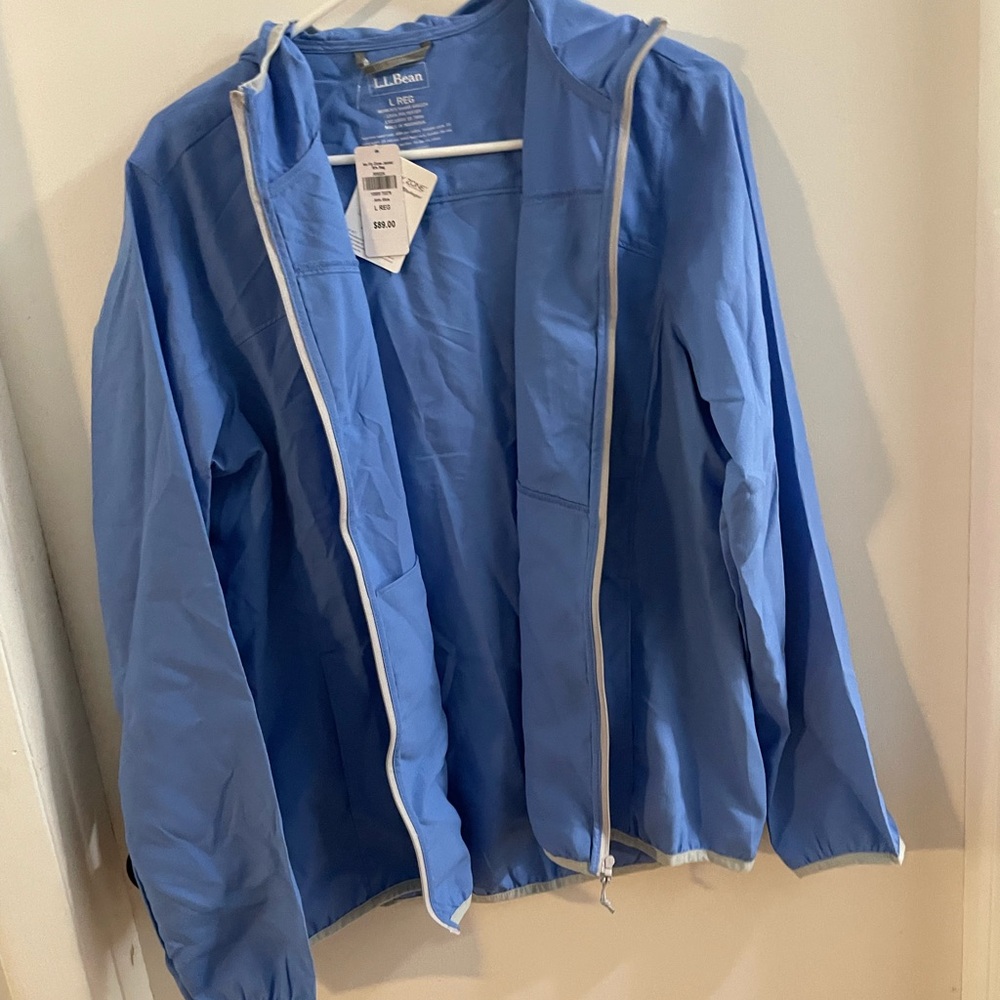 NWT L.L. Bean No Fly Zone Jacket in Artic Blue Size Large